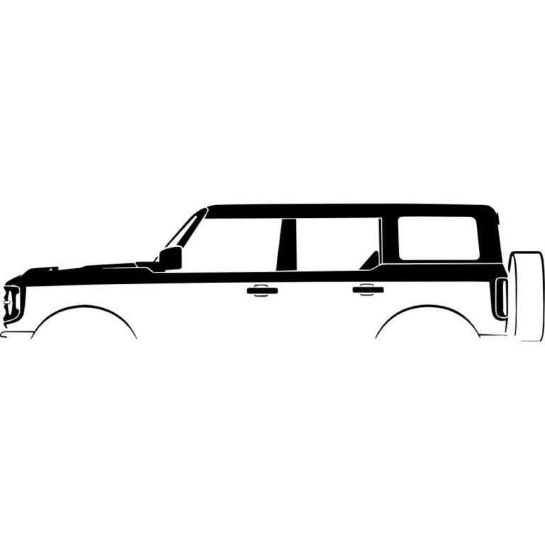 Bronco 4-Door (2021) Silhouette Decal
