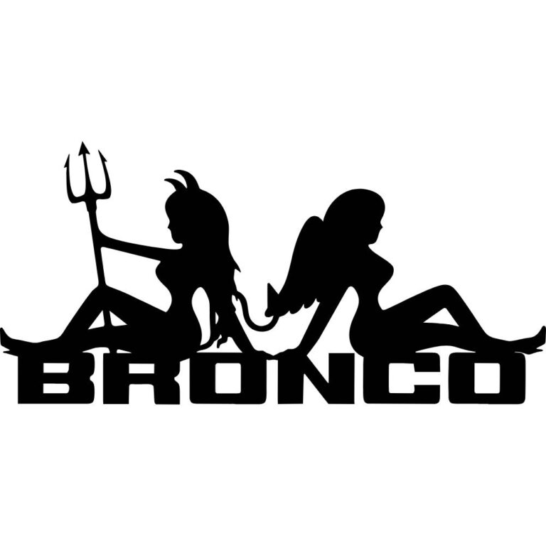 Ford Bronco Angel Demon Decal
