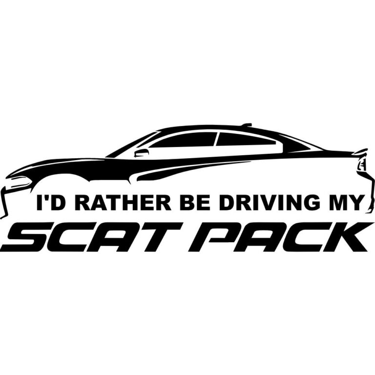 I'd Rather Be Driving My Charger Scat pack Decal