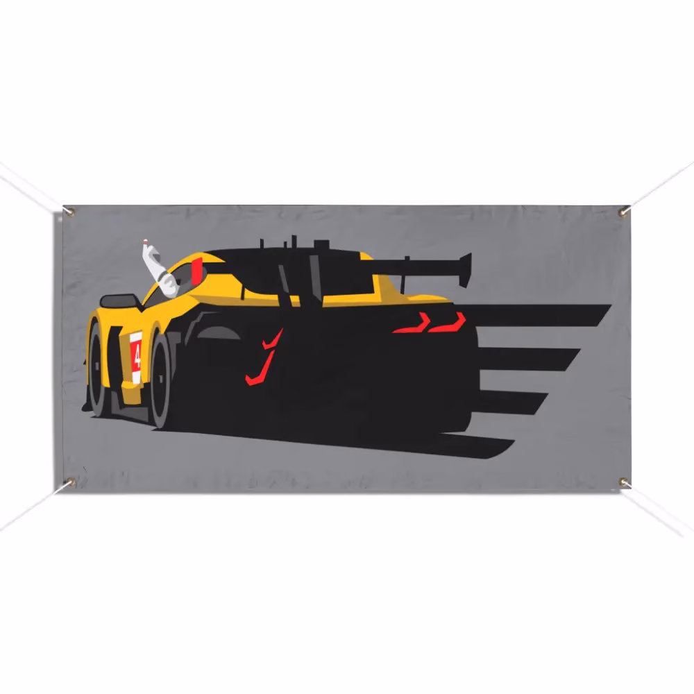 Corvette C8R Tommy Milner Garage Banner