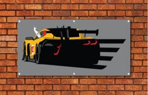 Corvette C8R Tommy Milner Garage Banner