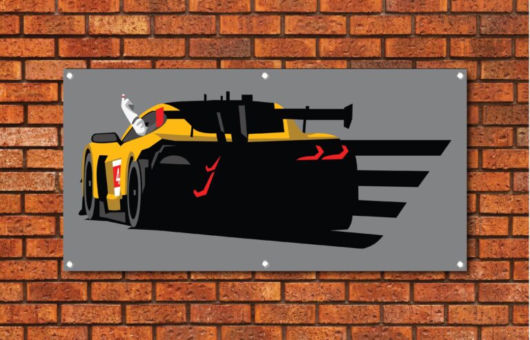 Corvette C8R Tommy Milner Garage Banner