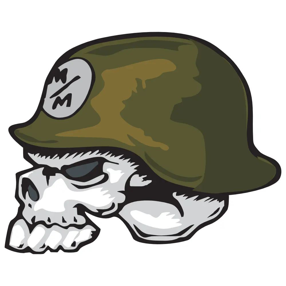 Metal Mullisha Skull Decal