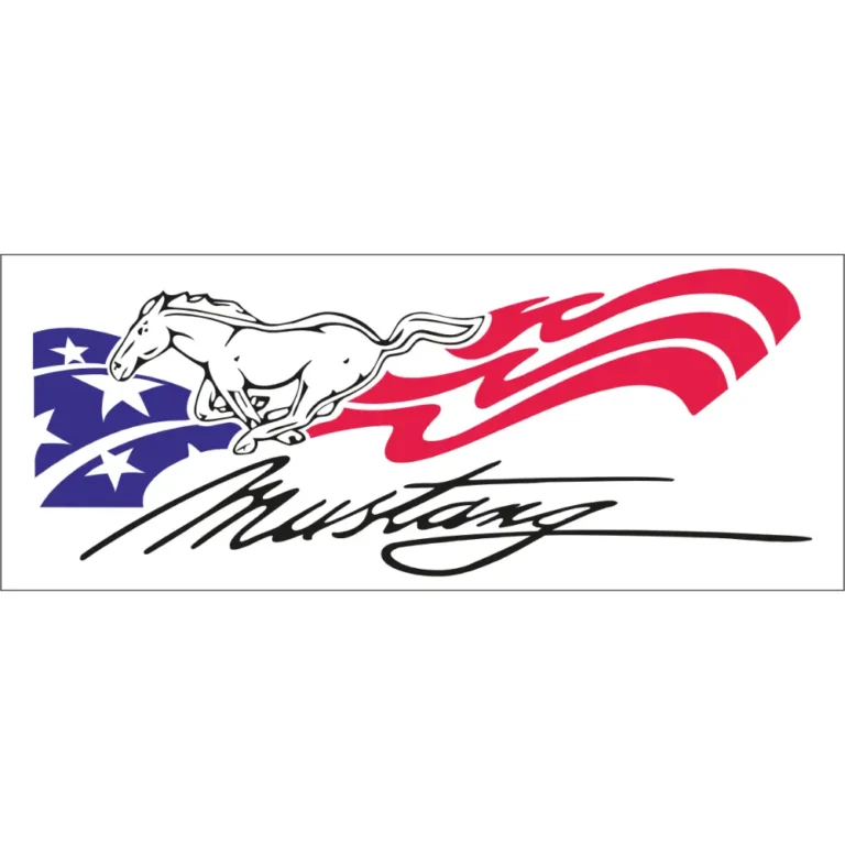 Mustang American Flag Decal