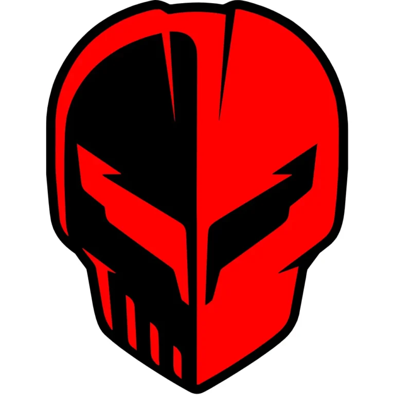 Corvette C8 Jake Skull Red/Black Decal