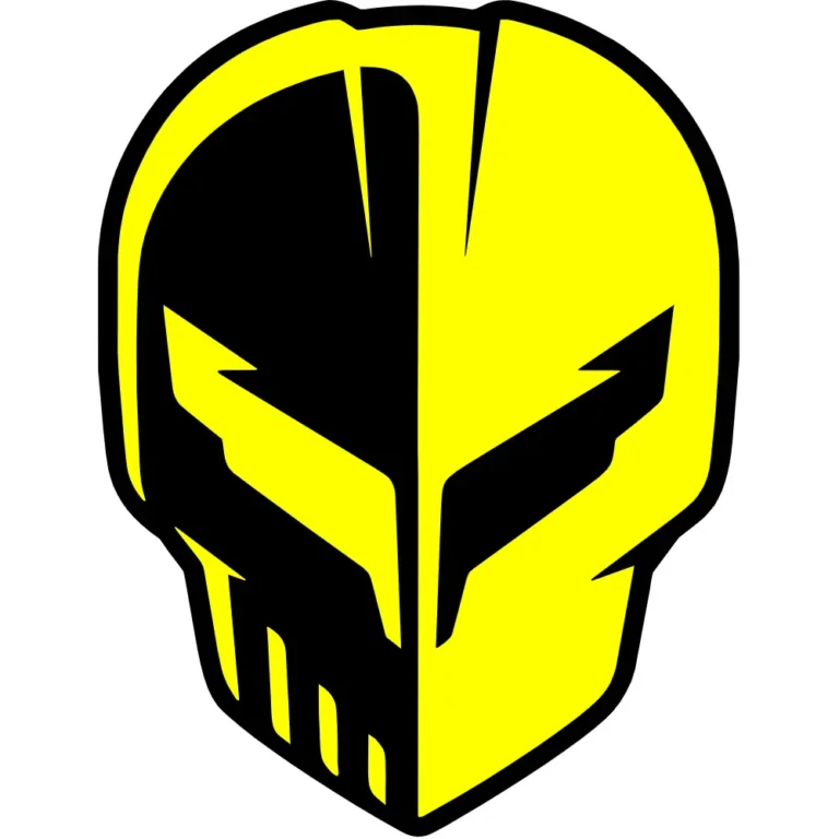 Corvette C8 Jake Skull Yellow/Black Decal