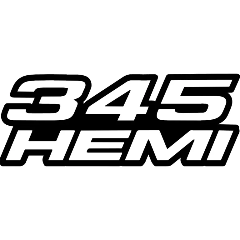 345 Hemi Outline Decal