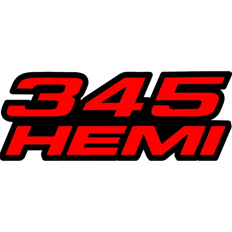 345 Hemi Red/Black Decal