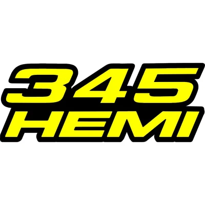 345 Hemi Yellow/Black Badge
