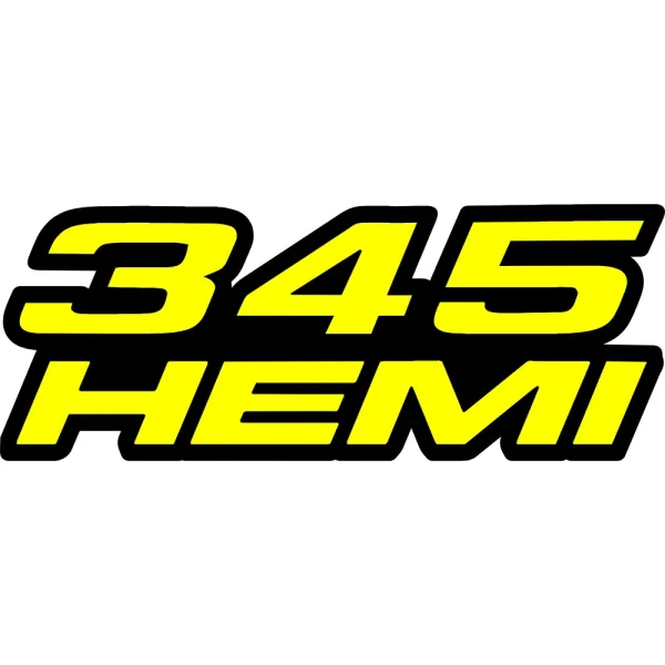 345 Hemi Yellow/Black Badge