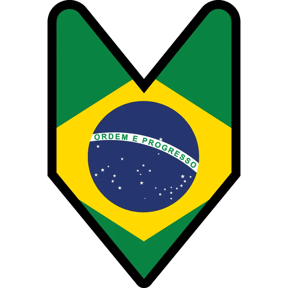Brazil Flag Wakaba Mark Decal