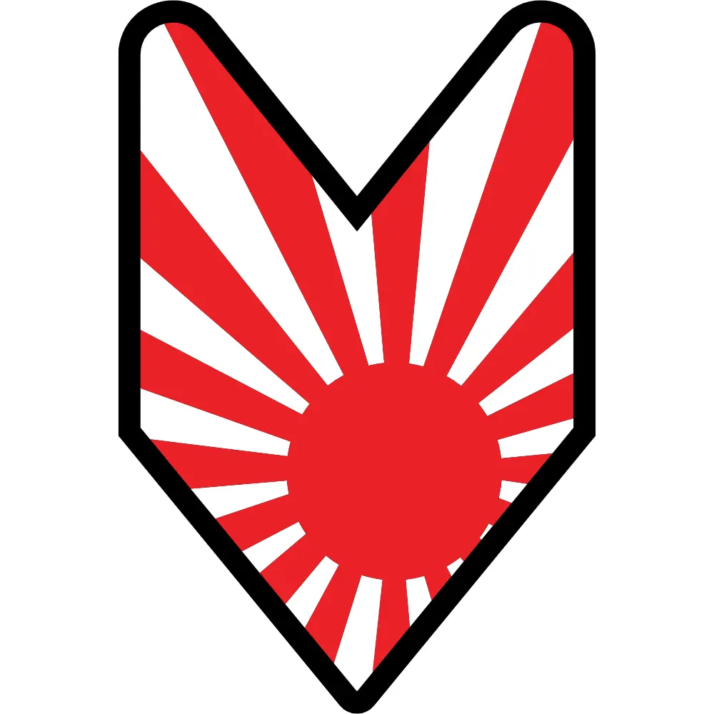Rising Sun Wakaba Mark JDM Decal