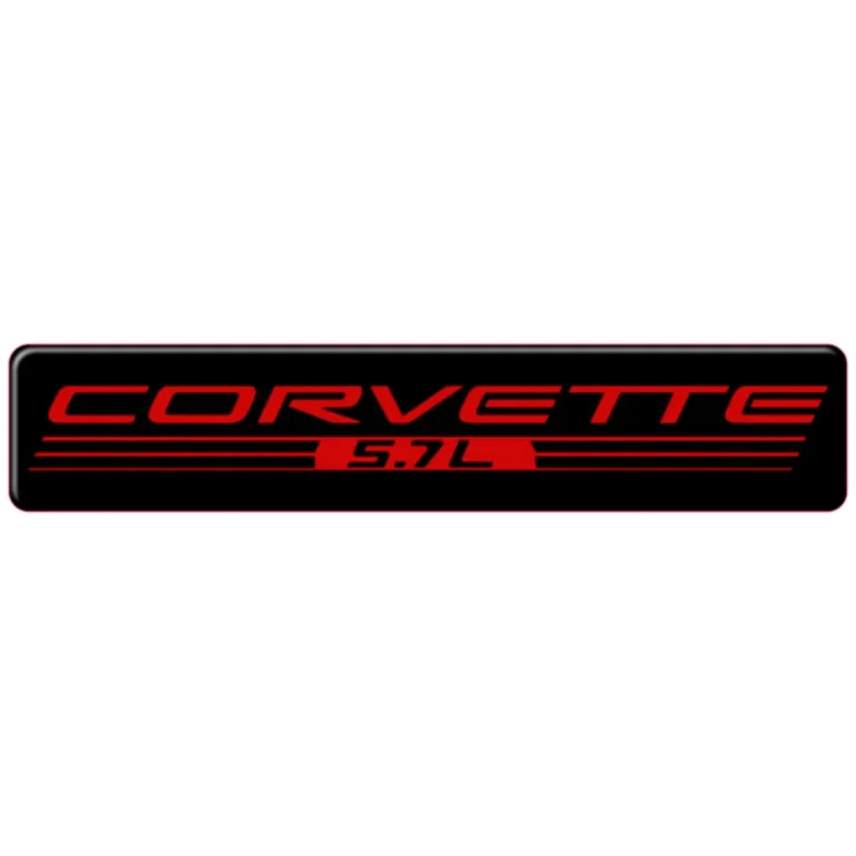 Corvette 5.7 3D Domed Badge Emblem
