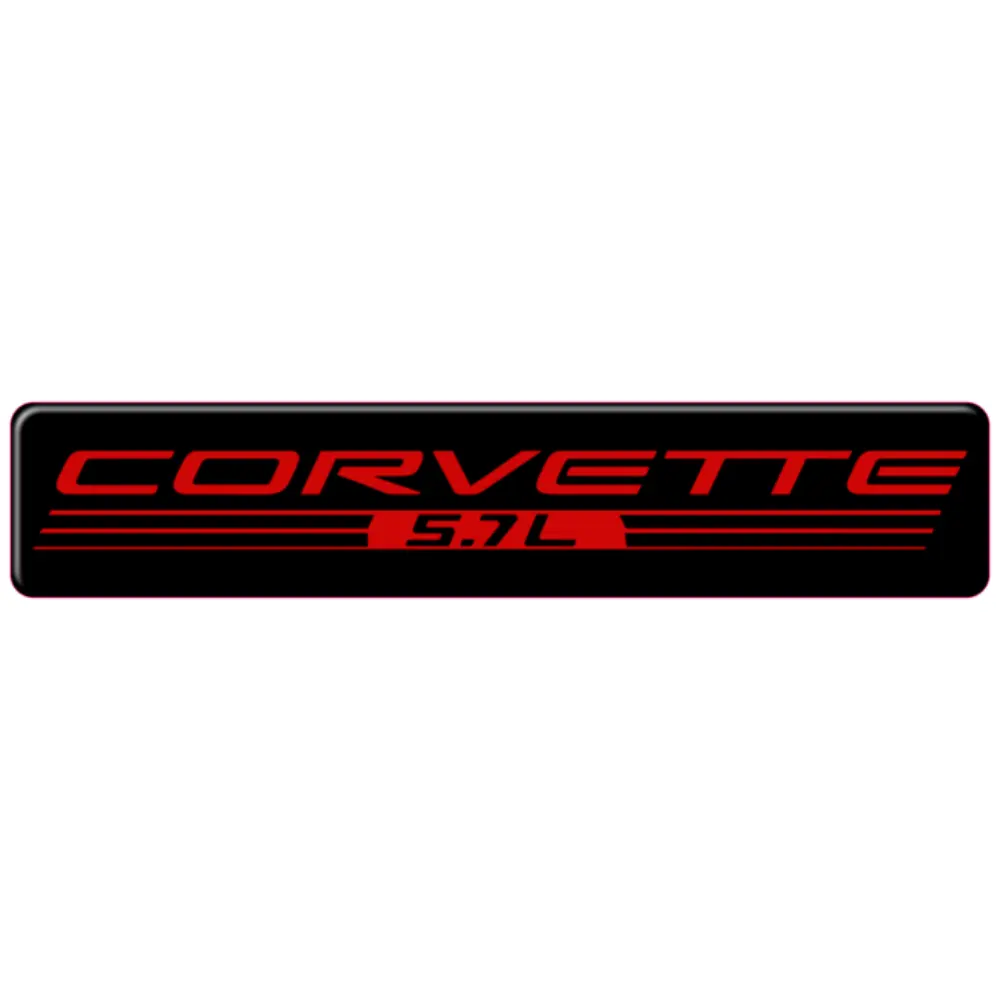 Corvette 5.7 3D Domed Badge Emblem