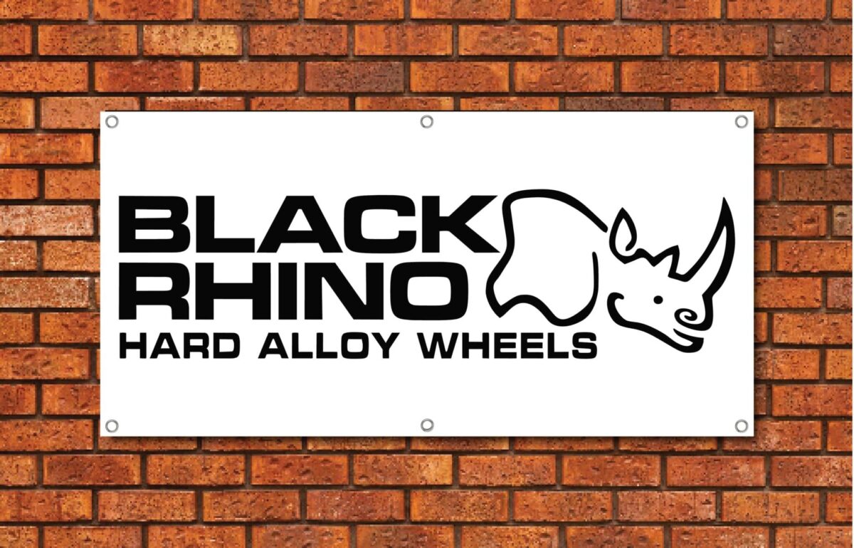 Black Rhino Hard Alloy Wheels Garage Banner