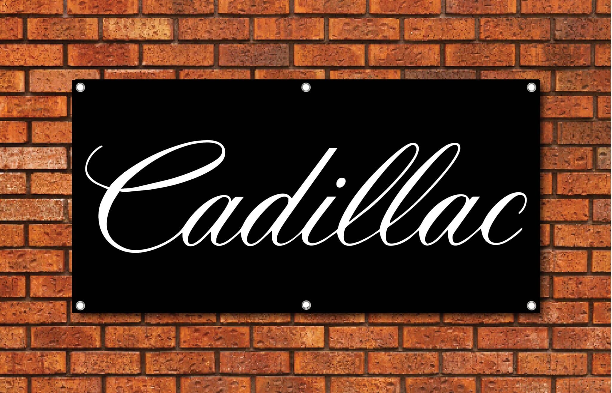 Cadillac Script Garage Banner