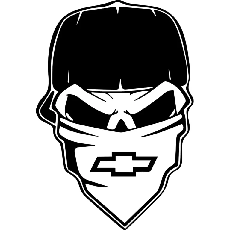 Chevy Gang Skull Decal