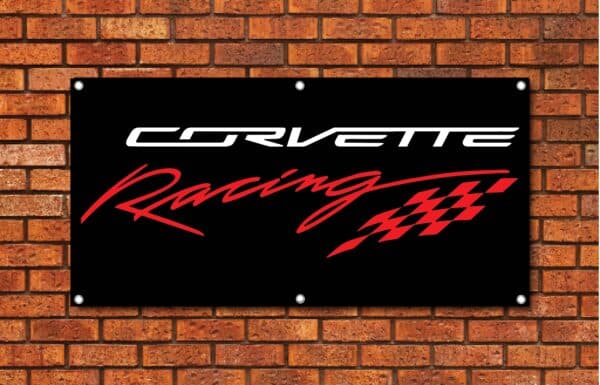 Corvette Racing Flag Garage Banner
