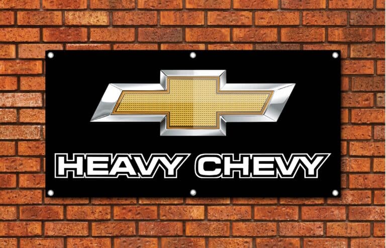 Heavy Chevy Garage Banner