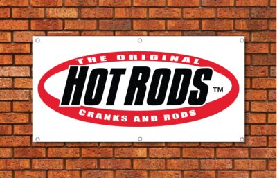 Hot Rods The Original Cranks and Rods Garage Banner