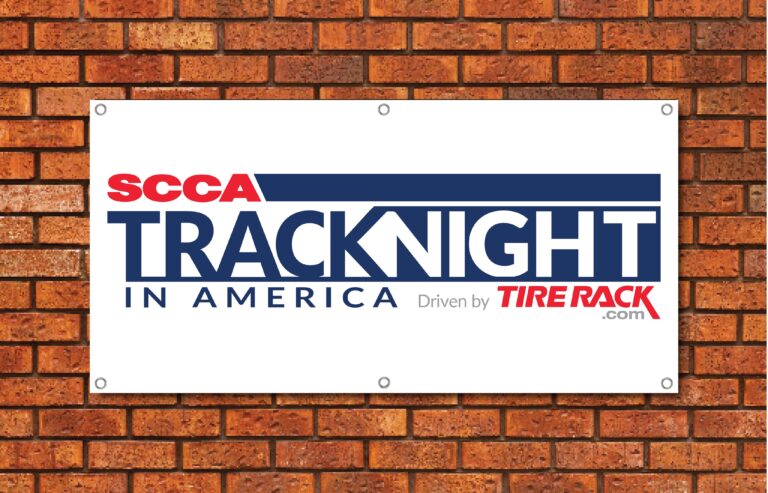 SCCA Track Night In America Garage Banner
