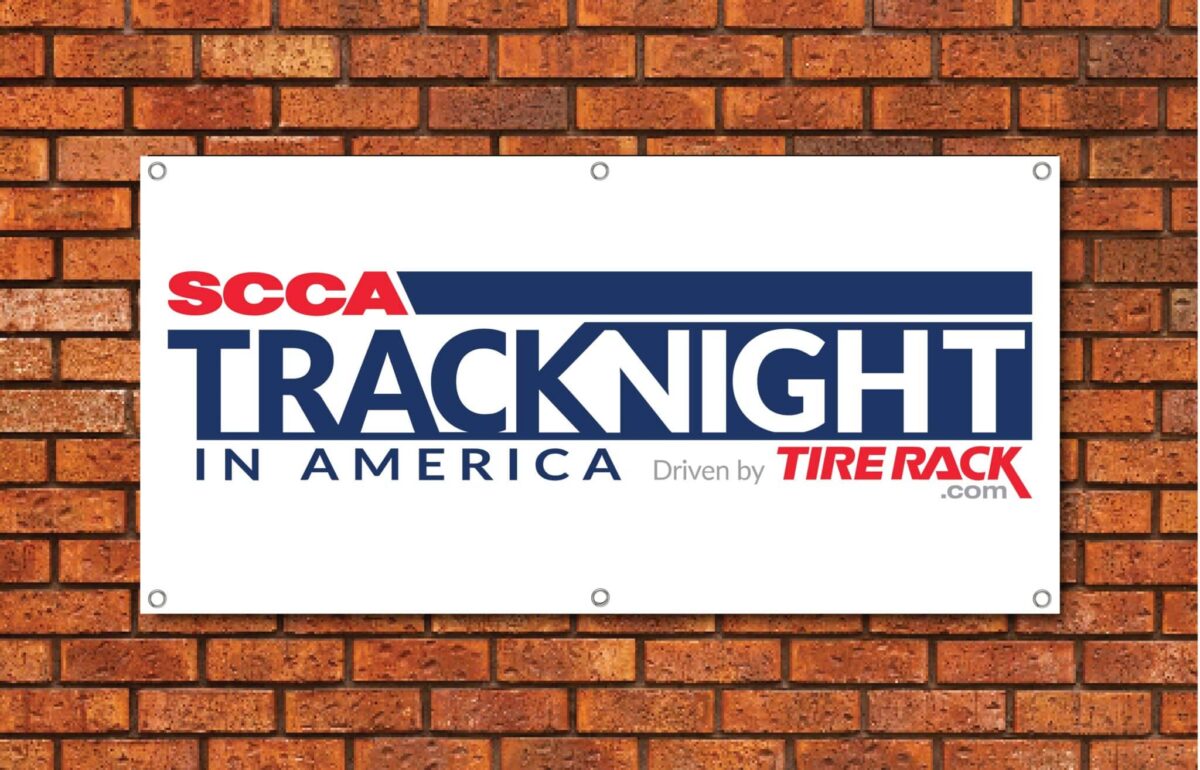 SCCA Track Night In America Garage Banner