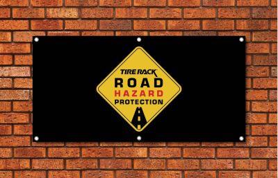 Tire Rack Road Hazard Protection Garage Banner