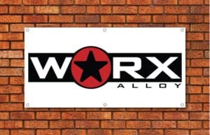 Worx Alloy Wheels Garage Banner