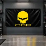 Corvette C6R Jake Skull Garage Banner