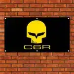 Corvette C6R Jake Skull Garage Banner