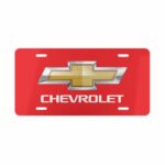 Chevy Chevrolet Red License Plate