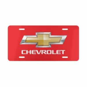 Chevy Chevrolet Red License Plate