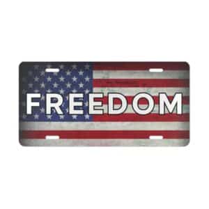 Charlie Kirk American Flag Freedom License Plate