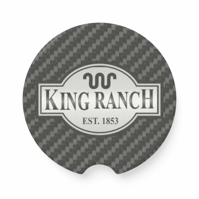 King Ranch Carbon Fiber Soapstone Car Coaster