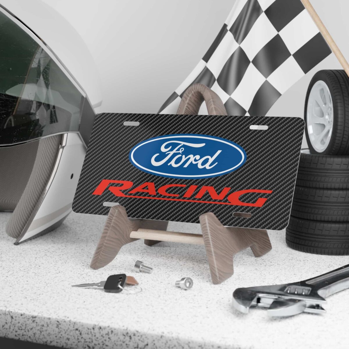Ford Racing Carbon Fiber License Plate