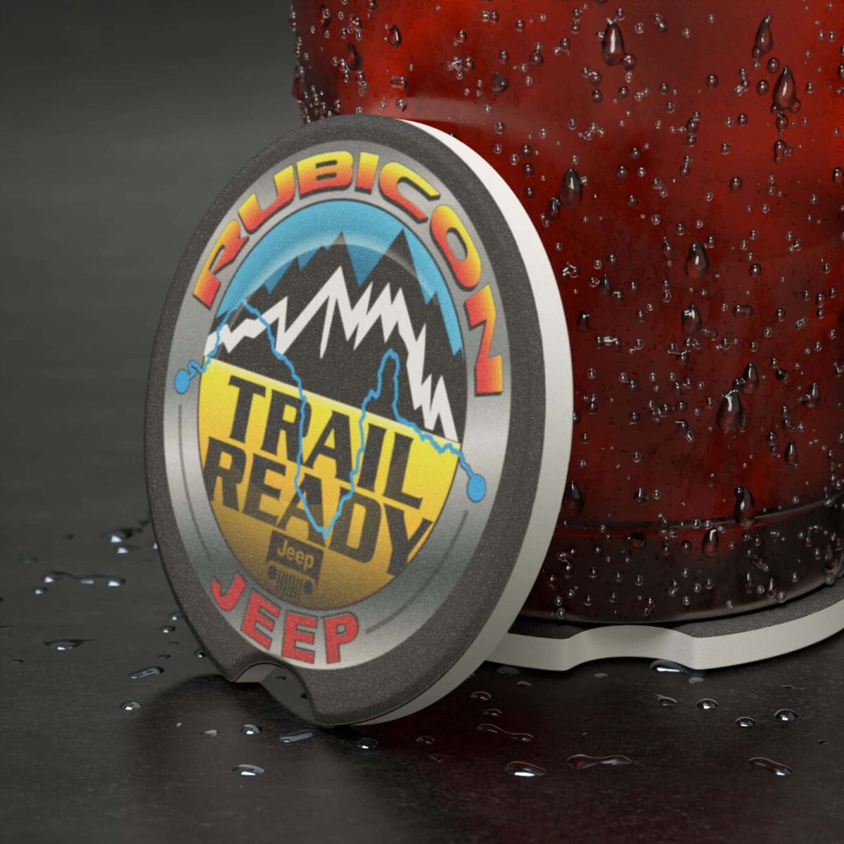 Jeep Rubicon Trail Rated Soapstone Car Coaster