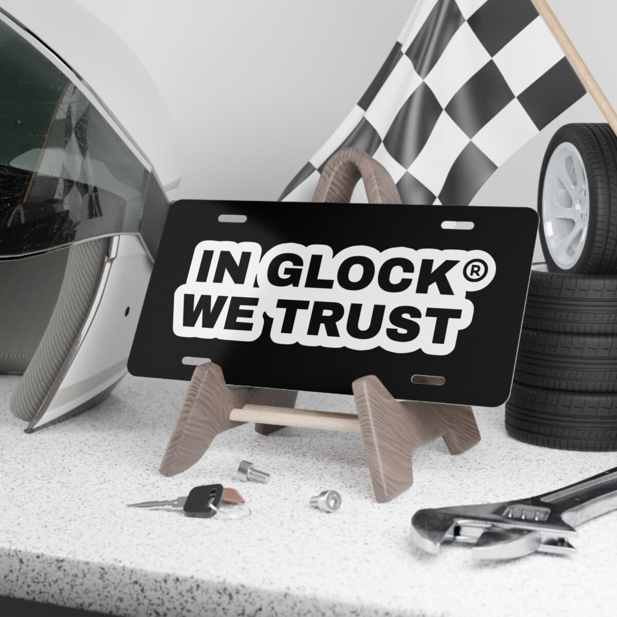 In Glock WeTrust License Plate