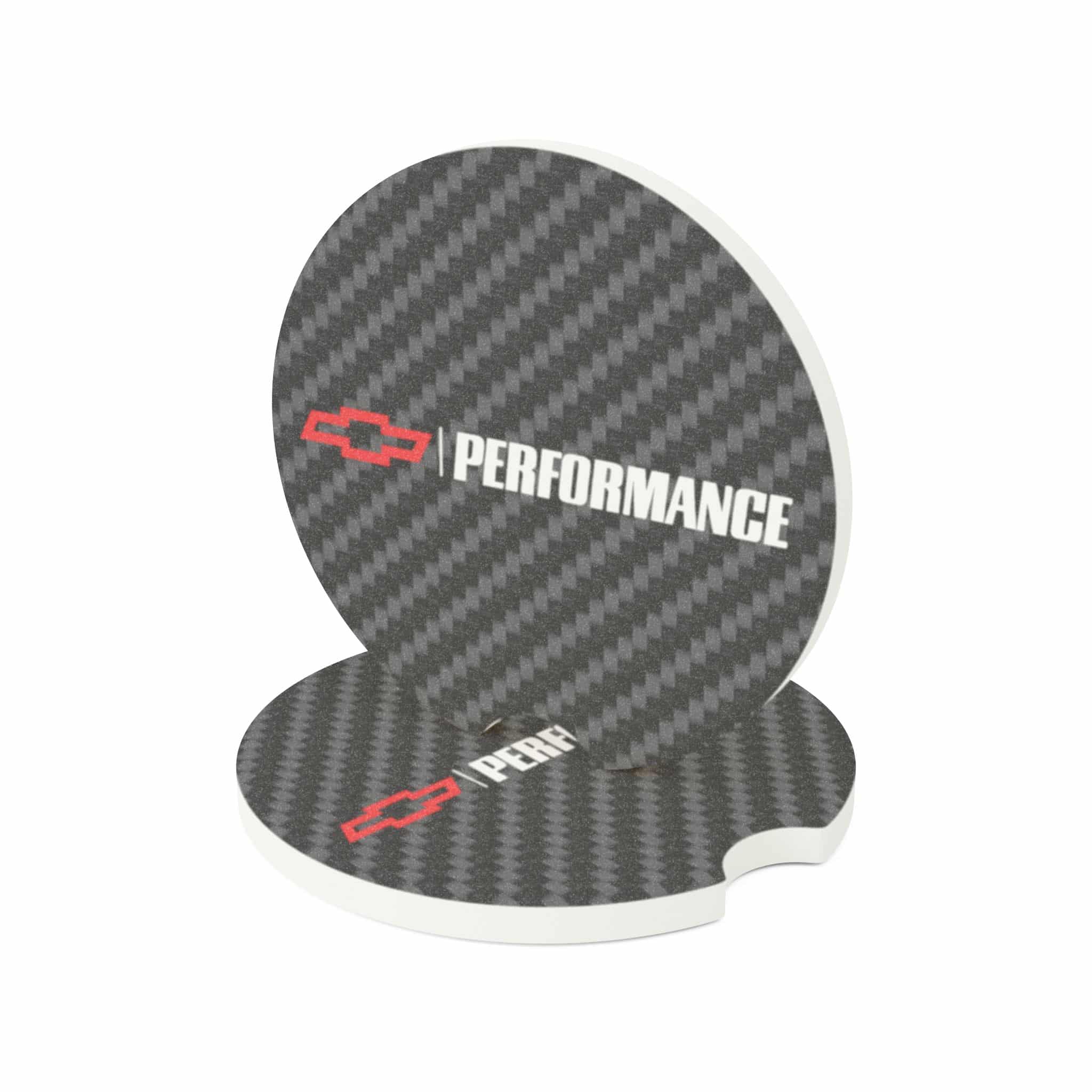Chevy Performance Carbon Fiber Soapstone Car Coaster