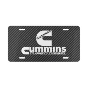 Cummins Turbo Diesel Carbon Fiber License Plate