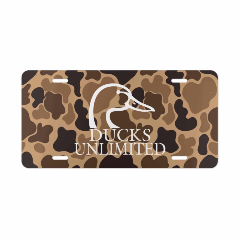 Ducks Unlimited Camo License Plate