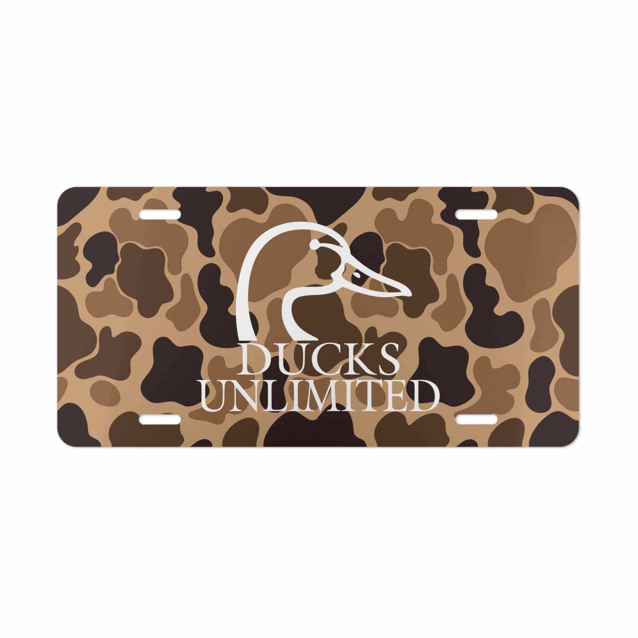 Ducks Unlimited Camo License Plate