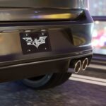 Corvette Batman Silver License Plate