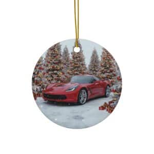 Corvette C7 Ceramic Christmas Ornament