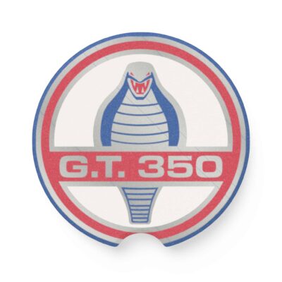 Mustang Shelby Cobra GT350 Carbon Fiber Soapstone Car Coaster