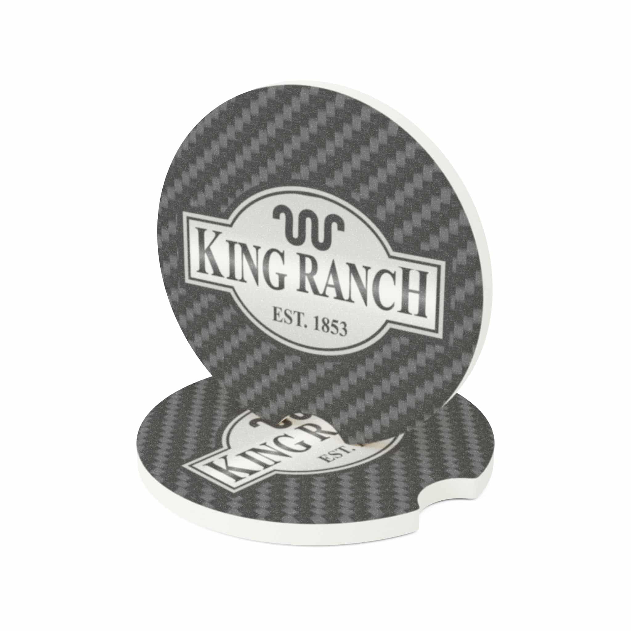 King Ranch Carbon Fiber Soapstone Car Coaster