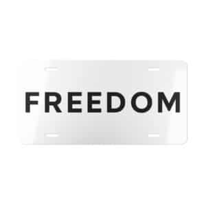 Charlie Kirk Black White License Plate