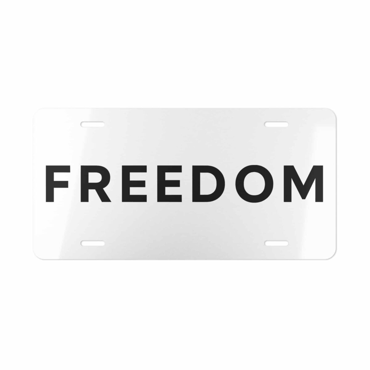 Charlie Kirk Black White License Plate