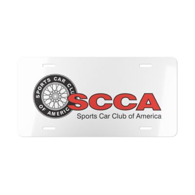 SCCA Sports Car Club of America License Plate