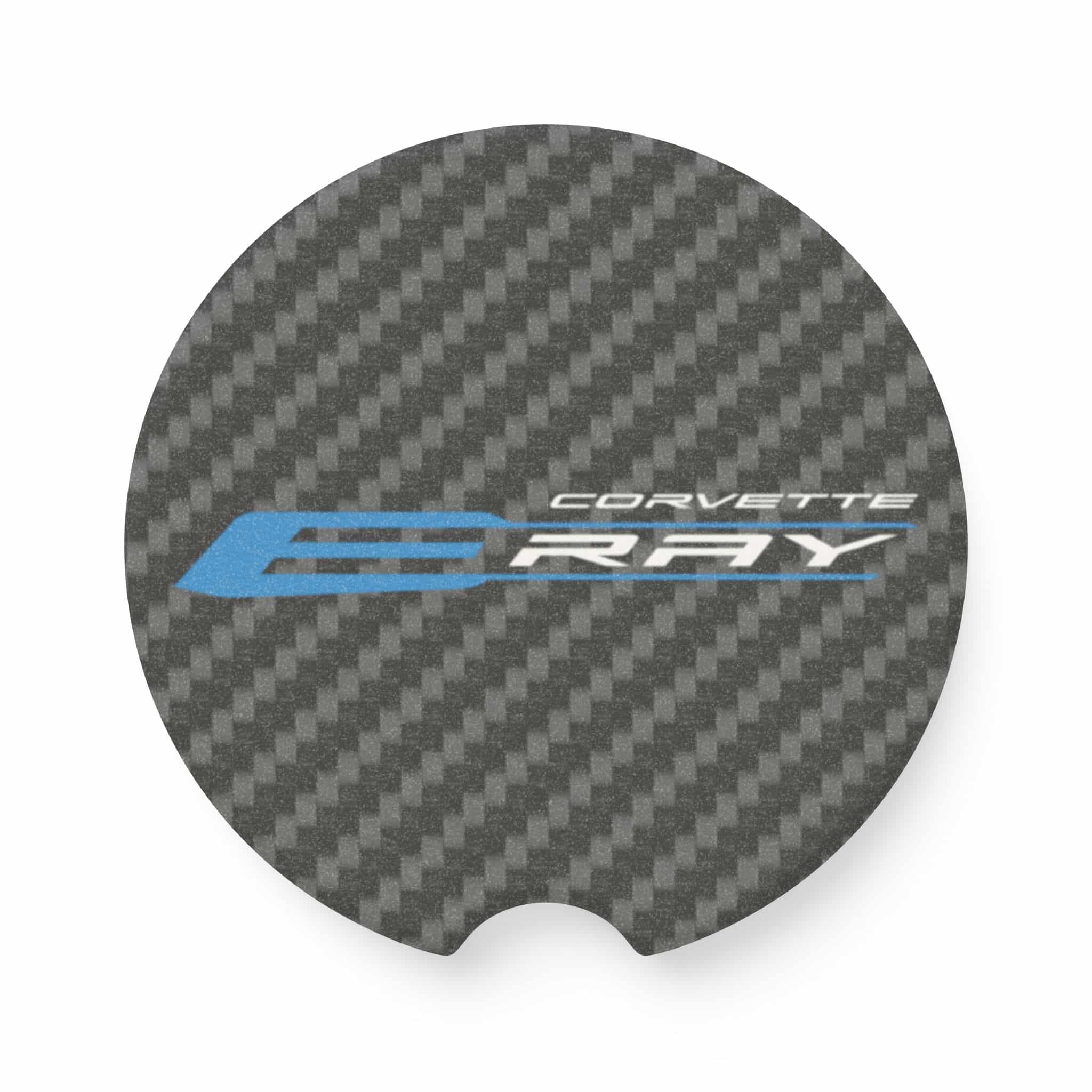Corvette Eray Carbon Fiber Soapstone Car Coaster