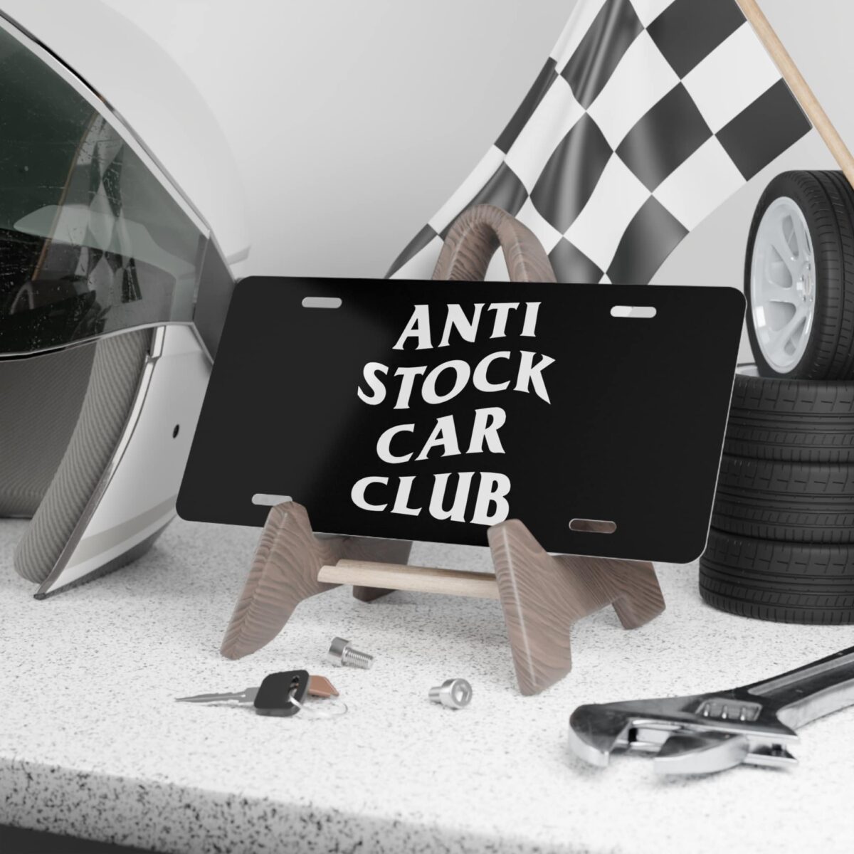 Anti Stock Car Club License Plate